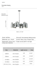 GobekUsa Nordic LED U Shape Ceiling Chandelier-Living Room Bedroom