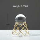 Nordic light luxury gold crystal ball crafts living room decor by Decorbites