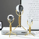 Nordic light luxury gold crystal ball crafts living room decor by Decorbites
