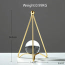 Nordic light luxury gold crystal ball crafts living room decor by Decorbites