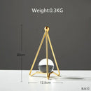 Nordic light luxury gold crystal ball crafts living room decor by Decorbites