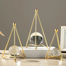 Nordic light luxury gold crystal ball crafts living room decor by Decorbites