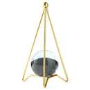 Nordic light luxury gold crystal ball crafts living room decor by Decorbites