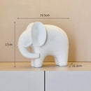 GobekUsa Elephant Resin Statue - Nordic Style Home Office Decor Sculpture