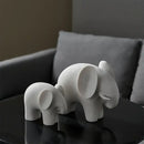 GobekUsa Elephant Resin Statue - Nordic Style Home Office Decor Sculpture