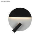 GobekUsa Nordic Metal Flush Wall Sconce LED Fixture in Black/White with Adjustable Spotlight