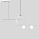 GobekUsa Nordic Metal LED Island Lighting Pendant with Frosted Glass - Black/White/Gold Finish for Dining Room