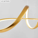GobekUsa Nordic Metal LED Suspension Lamp: Gold Plated Twist Design for Restaurant Island Lighting