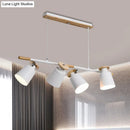 GobekUsa Nordic Metal Linear Chandelier - 4 Head Island Lighting in Green/Grey/White for Restaurants