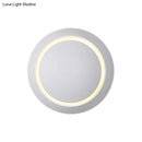 GobekUsa Nordic Metal Moon Wall Light - Moveable Flush Mount Sconce in Black/White/Pink with LED White/Yellow Light