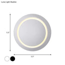 GobekUsa Nordic Metal Moon Wall Light - Moveable Flush Mount Sconce in Black/White/Pink with LED White/Yellow Light