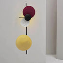 GobekUsa Nordic Metallic Blue/Red/Pink LED Circular Wall Mount Light for Living Room
