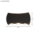 GobekUsa Nordic Metallic Mini Wall Light - Ellipse/Curve/Honeycomb Design - 4/6-Bulb LED Wall Washer Sconce in Black for Hallways