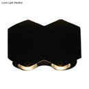 GobekUsa Nordic Metallic Mini Wall Light - Ellipse/Curve/Honeycomb Design - 4/6-Bulb LED Wall Washer Sconce in Black for Hallways