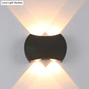 GobekUsa Nordic Metallic Mini Wall Light - Ellipse/Curve/Honeycomb Design - 4/6-Bulb LED Wall Washer Sconce in Black for Hallways