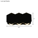 GobekUsa Nordic Metallic Mini Wall Light - Ellipse/Curve/Honeycomb Design - 4/6-Bulb LED Wall Washer Sconce in Black for Hallways