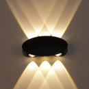 GobekUsa Nordic Metallic Mini Wall Light - Ellipse/Curve/Honeycomb Design - 4/6-Bulb LED Wall Washer Sconce in Black for Hallways