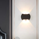 GobekUsa Nordic Metallic Mini Wall Light - Ellipse/Curve/Honeycomb Design - 4/6-Bulb LED Wall Washer Sconce in Black for Hallways