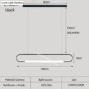 GobekUsa Nordic Minimalist Bar Hanging Rectangular Frame Pendant Light