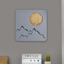 GobekUsa Nordic Minimalist LED Flush Mount Wall Light Sconce - Mini Round/Square Design in Black/White/Grey with Full Moon-Mountain Pattern