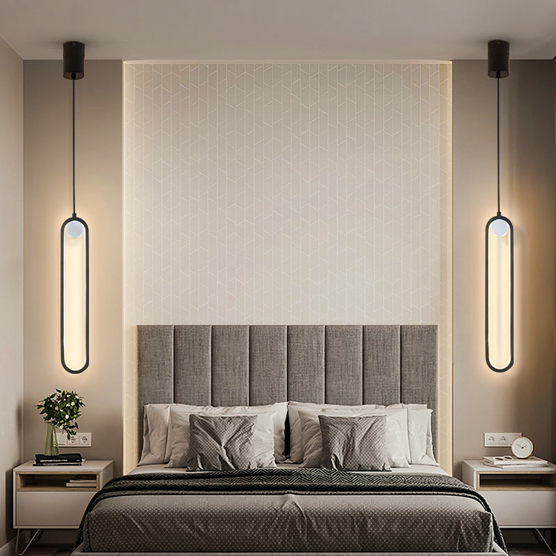 Nordic Minimalist Oval Bedside Chandelier, photo 2 of 6