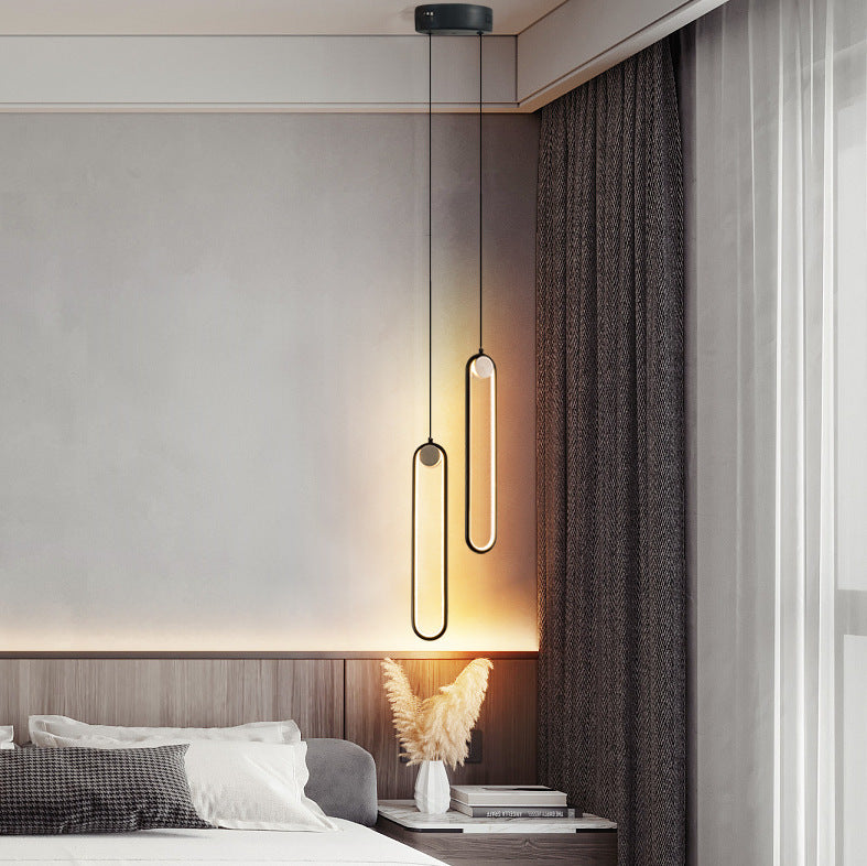 Nordic Minimalist Oval Bedside Chandelier, photo 4 of 6