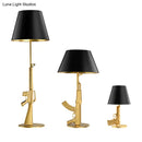 GobekUsa Nordic Modern AK47 Gun_Lounge Silvery Gold Lustre Bedroom Lamp LED Floor Lamps Kids Children Room Fixtures Home Loft Decor