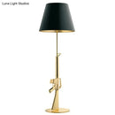 GobekUsa Nordic Modern AK47 Gun_Lounge Silvery Gold Lustre Bedroom Lamp LED Floor Lamps Kids Children Room Fixtures Home Loft Decor