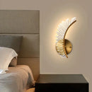 GobekUsa Nordic modern art bedside feather LED Wall Lamp
