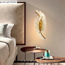 GobekUsa Nordic modern art bedside feather LED Wall Lamp