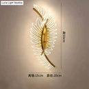 GobekUsa Nordic modern art bedside feather LED Wall Lamp