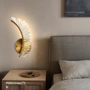 GobekUsa Nordic modern art bedside feather LED Wall Lamp