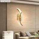 GobekUsa Nordic modern art bedside feather LED Wall Lamp