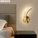 GobekUsa Nordic modern art bedside feather LED Wall Lamp