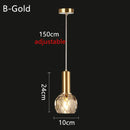 Nordic Modern Crystal Accent Pendant Light