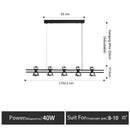 GobekUsa Nordic modern minimalist light luxury bar LED strip lamp kitchen island table Light fixture