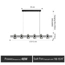 GobekUsa Nordic modern minimalist light luxury bar LED strip lamp kitchen island table Light fixture