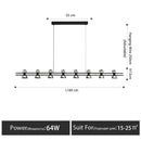 GobekUsa Nordic modern minimalist light luxury bar LED strip lamp kitchen island table Light fixture
