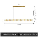 GobekUsa Nordic modern minimalist light luxury bar LED strip lamp kitchen island table Light fixture