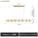 GobekUsa Nordic modern minimalist light luxury bar LED strip lamp kitchen island table Light fixture