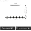 GobekUsa Nordic modern minimalist light luxury bar LED strip lamp kitchen island table Light fixture
