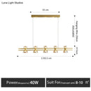GobekUsa Nordic modern minimalist light luxury bar LED strip lamp kitchen island table Light fixture