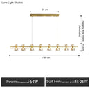 GobekUsa Nordic modern minimalist light luxury bar LED strip lamp kitchen island table Light fixture