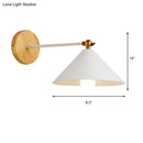 GobekUsa Nordic Modern Rotatable Pyramid Wall Lighting in White, Metallic Sconce Light for Bedroom