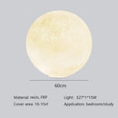 Nordic Moon White FRP Round Pendant Light