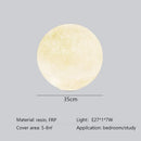 Nordic Moon White FRP Round Pendant Light