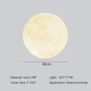 Nordic Moon White FRP Round Pendant Light
