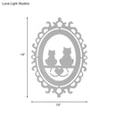GobekUsa Nordic Oval Frame Kitten Kitchen Wall Light with LED Acrylic, White