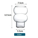 Nordic pink glass cocktail cups set dining room scalloped drinkware by Decorbites