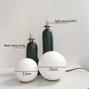 GobekUsa Glass Ball Table Lamp: Green Pink Resin Nordic Cute Bedroom Living Room Decor